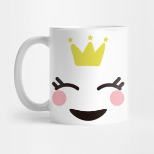 Kawaii face with crown Mug